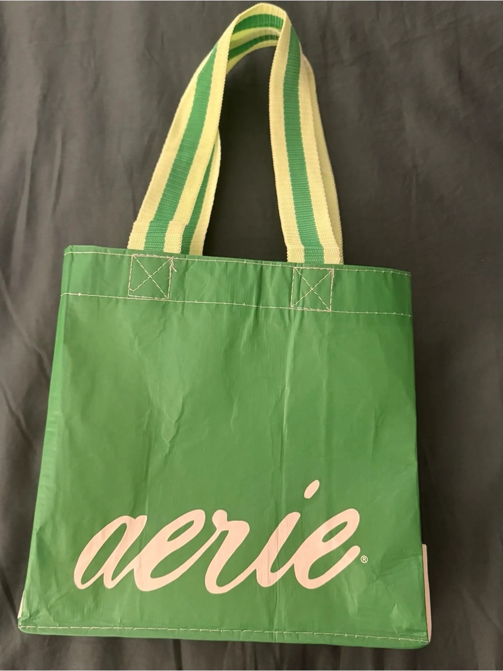 Aerie Green Logo Reusable Shopping Tote Bag - NEW